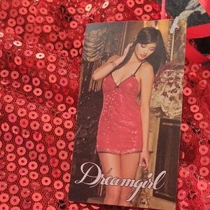 Dreamgirl Sparkling Red Sequin Chemise